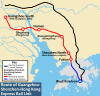 Route Map of Guangzhou-Shenzhen-Hongkong Express Rail Link