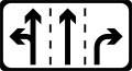 F 323 Lane Diverge (Three Lanes)