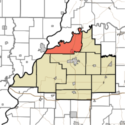 Location within Gibson County