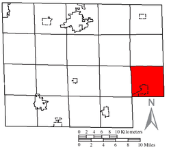 Location of New London Township in Huron County