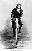 Miss Paquita Urrutia, one of the first female cyclist in Guatemala; she was the daughter of well known engineer Claudio Urrutia.[6]