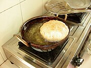 Puri is traditionally deep fried.