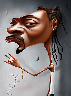 caricature of Snoop Dogg