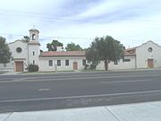 The South Mountain Community Church was built 1944 and is located 717 E Southern Ave. It was listed in the Phoenix Historic Property Register in July 1993.