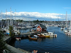 View of the town harbour