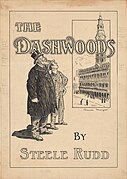 'The Dashwoods by Steele Rudd' (1911), cover design artwork (including instructions by the artist for colour printing).