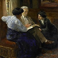 A. M. A. J. Grandmont (1837–1909), the Artist's second husband, Tutoring two Italian Girls