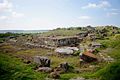 The foundations of the great Etruscan temple at Ara della Regina, Tarquinia.