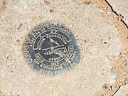 Close-up view of the first Corona Satellite Calibration Target U.S. Corps of Engineers 1967 Survey Mark.