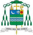 First version of his coat of arms as Bishop of Malolos