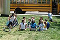 Kids playing Duck Duck Goose