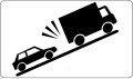 87.12 Indicates the risk of colliding with slow vehicles on an ascent