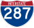 Interstate 287 marker