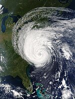 Satellite image of Isabel, September 18, 2003