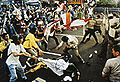 Image 81University students and police forces clash in May 1998 (from History of Indonesia)
