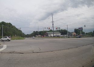 Intersection of State Highways 37 and 252 in Washington Township