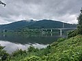 Namhan River in Yangpyeong County with Yangpyeong Bridge on National Route 45