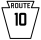 Pennsylvania Route 10 marker