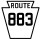Pennsylvania Route 883 marker