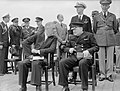 Image 29Winston Churchill (right, during the Atlantic Conference), consistent advocate of continential European integration, later along with his son-in-law Duncan Sandys (from History of the European Union)