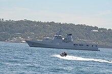 KDB Darulaman (08) at the Sydney International Fleet Review at anchor.