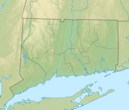 Location of Hop Brook Lake in Connecticut, USA.