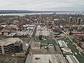 Looking North from the 24th floor of Stelco Tower. The Hamilton Harbour can be seen in the distance