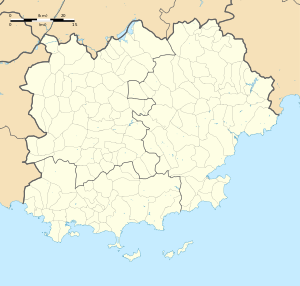 克拉维耶在瓦尔省的位置