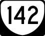 State Route 142 marker