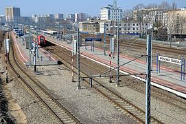 Warszawa Gdańska platforms, view to the west. March 2012