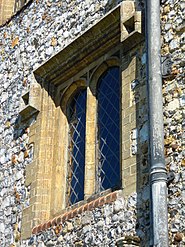 Window detail on the west facade.