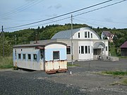 Former station building, made out of a Yo-3500 train car