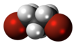 Spacefill model of 1,3-dibromopropane