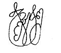 Signature of Vakhtang VI of Kartli