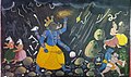 Vishnu as Varaha challenges the demon Hiranyaksha from Bhagavata Purana series, c. 1740, Opaque watercolour and gold on paper, Government Museum and Art Gallery, Chandigarh