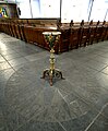 Compass rose and baptismal font