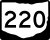 State Route 220 Truck marker
