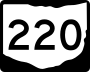 State Route 220 marker