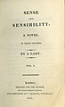 Scan of title page of first edition of Sense and Sensibility by Jane Austen, 1811.