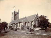 Reading Minster from the south-east, c.1887