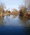 Wildcat Creek, Foster Park located on the Left, Kokomo Beach Family Aquatic Center on the Right