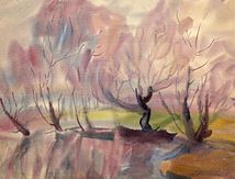 "树，湖", (47.5×36, 1960)