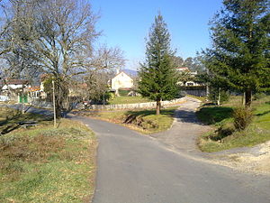 Overview of As Cernadas neighborhood in winter time