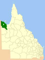 伯尔克郡于昆士兰州辖境图