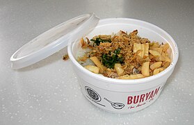 Fast food Buryam, a bubur ayam served in McDonald's Indonesia.