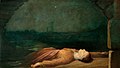 溺水身亡，由乔治·弗雷德里克·瓦特绘于约1850年。一个堕落女子为了逃避耻辱，跳河自尽，在滑铁卢桥下面被波浪冲上岸上面。