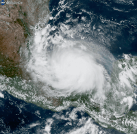 A satellite loop of Hurricane Grace rapidly intensifying on August 20, 2021.