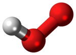 超氧化氢的球棍模型