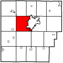 Location of Liberty Township in Hancock County