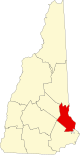 标示出斯特拉福德县位置的地图